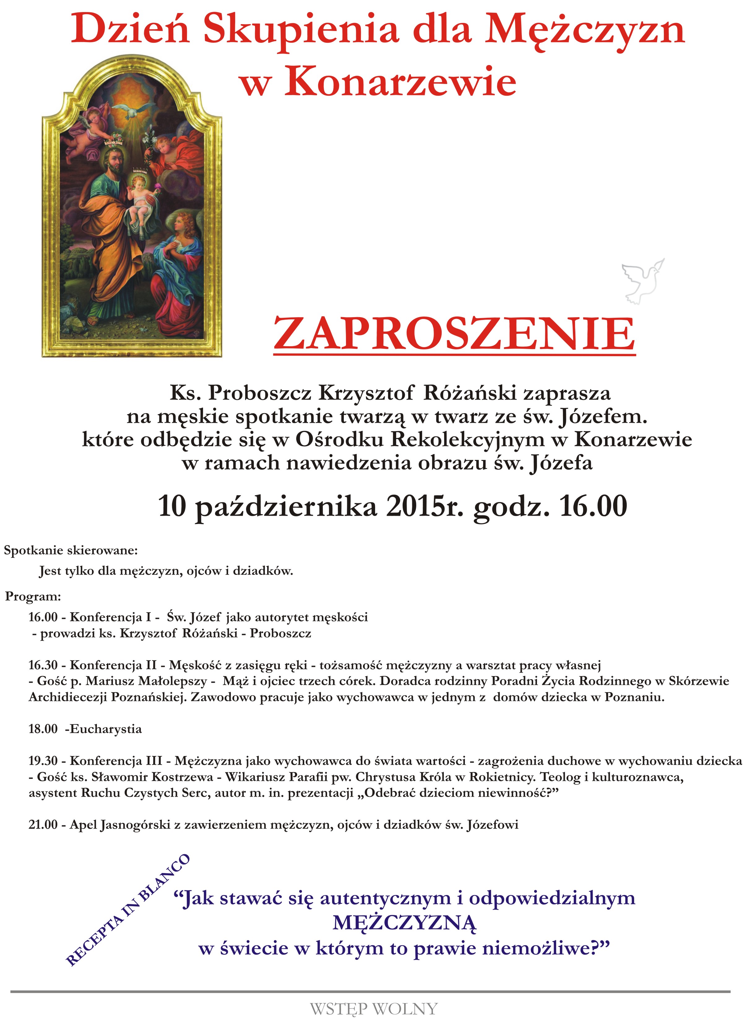 - Zaproszenie św. Józef